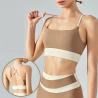 Buy cheap Color contrast sports bra shockproof Female Yoga vest bra with bra pad from wholesalers