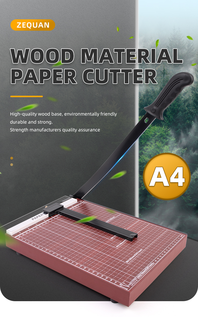 37Kg ZEQUAN A4 Guillotine Paper Trimmer for Office Photograph Cardboard Manual Paper Cutter