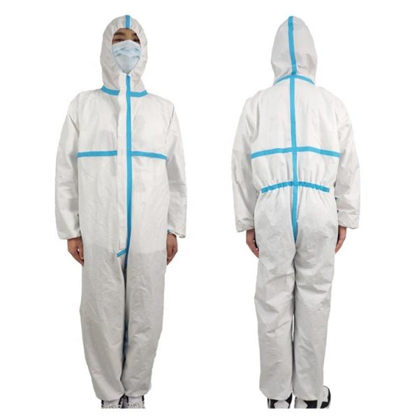 Buy cheap Professional Disposable Protective Gowns White Disposable Overalls from wholesalers