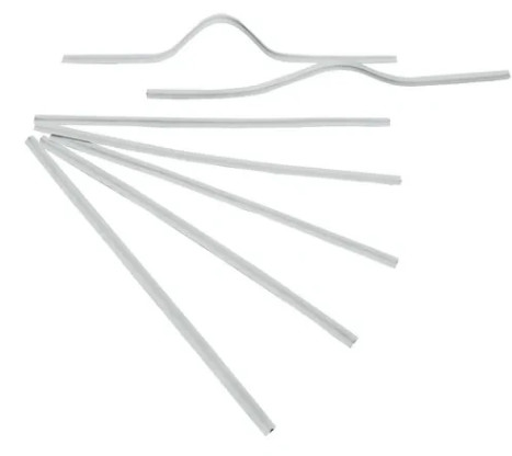 Embossed PVC PE Full 0.8mm Plastic Nose Wire For Earloop Mask