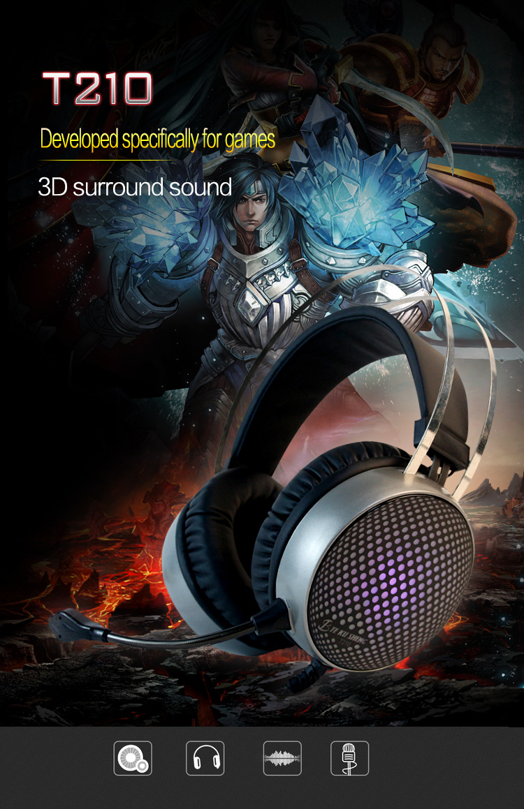T210 Long Wheat 2021 Latest Wired Noise Reduction Headset
