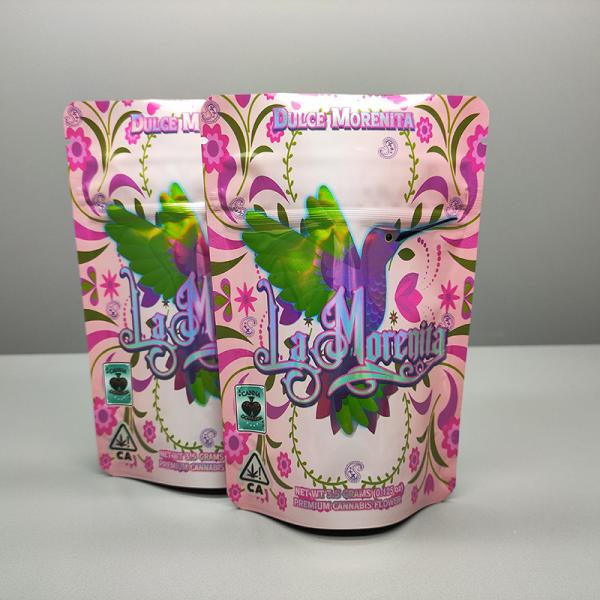 Buy cheap Holographic Weed Packaging Bags Child Resistant Zipper Pouch Custom from wholesalers
