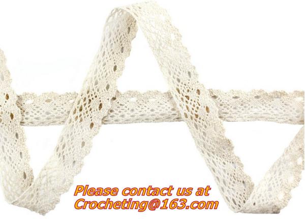 Buy cheap Ivory 2.5cm Width Vintage Style Cotton Crochet Lace Edge Trim Ribbon Sewing Crafts Fabric from wholesalers