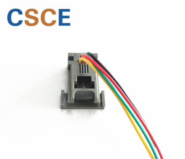 UL94V-0 Wired Telephone Modular Jack 616B 4P4C RJ11 Connector Electrical Drop