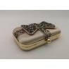 Buy cheap Crystal Bow Satin Box Clutch Bag , Hardcase Metal Patent Clutch Bag from wholesalers
