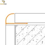10mm Round Edge Metal Tile Trims Aluminum Alloy 6063 T5 Material