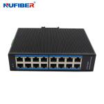 1000Mpbs 16 Port Unmanaged Industrial Ethernet Switch Din Rail Mount IP40