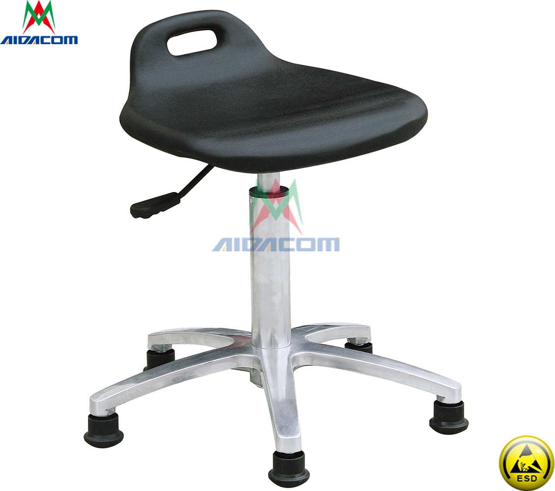 Black Laboratory 430 X 400mm Chrome Plating Feet ESD Chairs