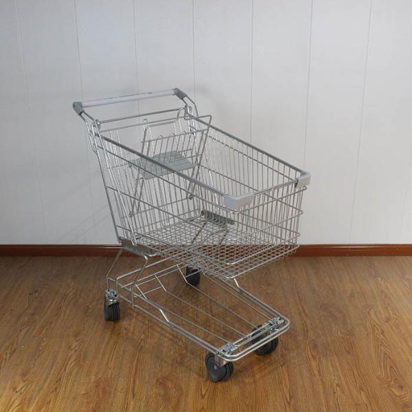 Buy cheap 125L Retail High Capacity Escalator Asian Type Steel Metal Shopping Trolley from wholesalers