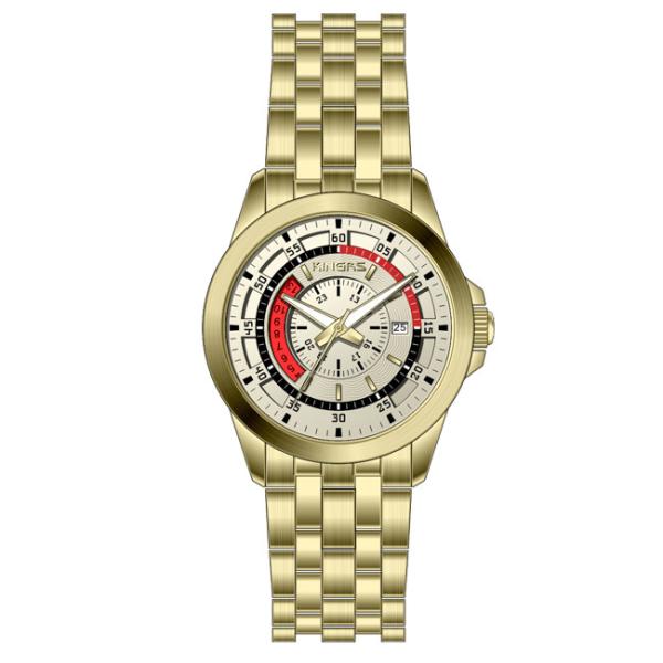 41.0mm double dial japan movt full stainless steel wrist men's quartz watches