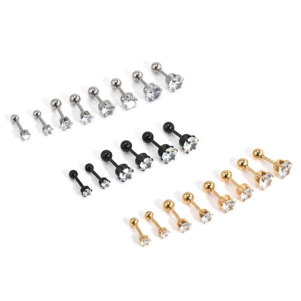 Buy cheap 3 Colors High quality titanium steel Zircon Stud Earrings Piercing Stud Earrings for women Elegant Jewelry Fashio from wholesalers