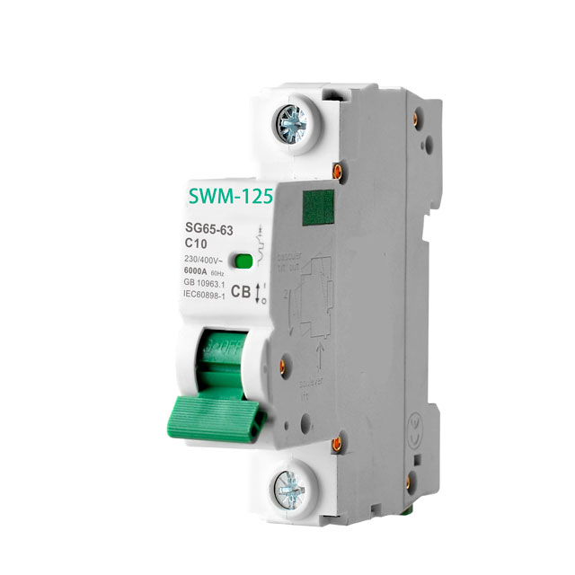 Professional Miniature Solar DC High Quality SWM-125 1p 2P 3P 4P Mini MCB 40A 50A 63A 80A 100A 125A Circuit Breaker Solar