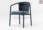 Aluminum Frame Patio Arm Chair For Outdoor Use With Cushion
