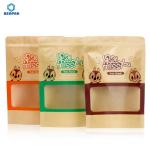 Dry Food Packaging Compostable Paper Zipper Biodegradable Coffee Bags