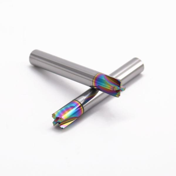 DLC Or AlTiN Coating Carbide End Milling Cutters Customized Width For Precision