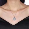 Buy cheap 16in 0.9g Paw Print Necklace Lovely 3A CZ 925 Silver Necklace from wholesalers