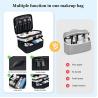 Buy cheap Lager capacity black waterproof makeup bag cosmetic bag for travel from wholesalers