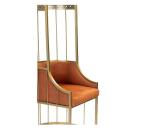 Leisure Golden Stainless Steel frame Cage Arm Chair King Throne chair