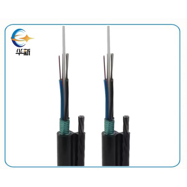 Buy cheap GYTC8A FTTH Self Support Aerial Optical Fiber Cable Outdoor Armoured Steel Wire Self Sustainment Black from wholesalers