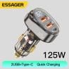 Buy cheap Type C Fast Charging Car Chargers Transparent 125W With Digital Display 2 USB from wholesalers