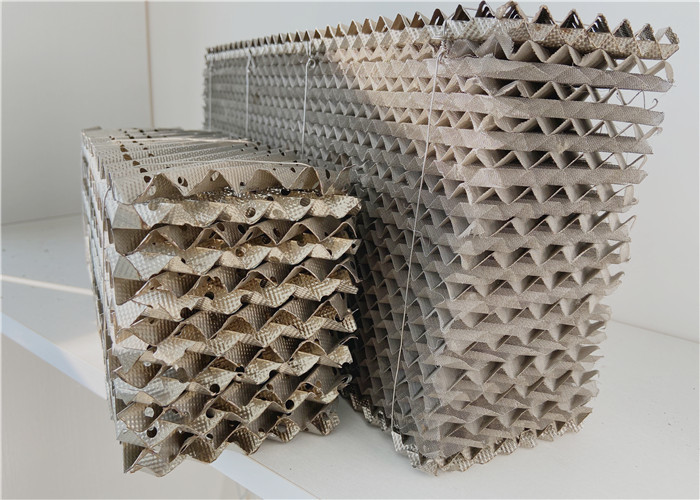SS316 Low Resistance Metal Structured Packing For Stripping / Scrubbing