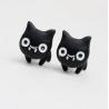 Buy cheap Korean version of the retro black Stereo Neckband sided cute little female cat earrings from wholesalers