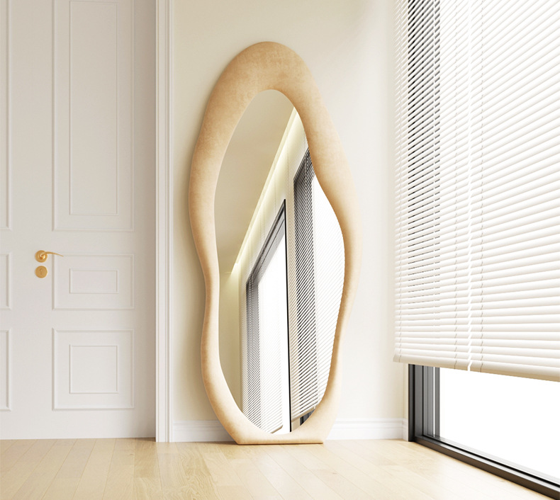 Decorative Body Curved Full Length Mirror Oversized Arched Floor Mirror