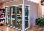 220V/380V/440V 10 Glass Door Walk in Cooler with 8 Display Doors and One Service
