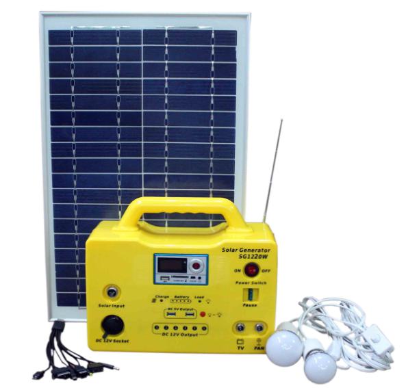 Mini stand alone solar lighting system green energy for home using lighting & charging