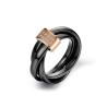 Buy cheap Tricyclic diamond ring wrapped around the fingers of black ceramic space from wholesalers