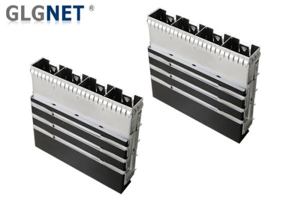 Buy cheap EMI Protection SFP28 Cage Copper Alloy Metal Shell Press Fit Mounting Work from wholesalers