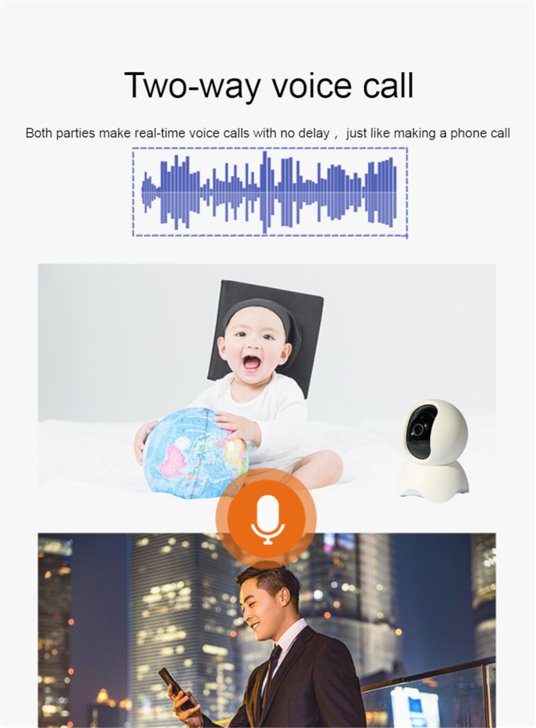 Wireless Wi-Fi Smart 2MP Camera Hd Baby Monitoring Home Security(JV-TY212QJ(Y21))