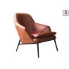Buy cheap Unfolder Metal Feet 0.4cbm PU Leather Leisure Chair With Armrests from wholesalers