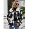 Buy cheap Fashion Fleece Zipper Womens Coats Plaid Flannel Jacket Luxury Coat Casual Winter Stylish from wholesalers