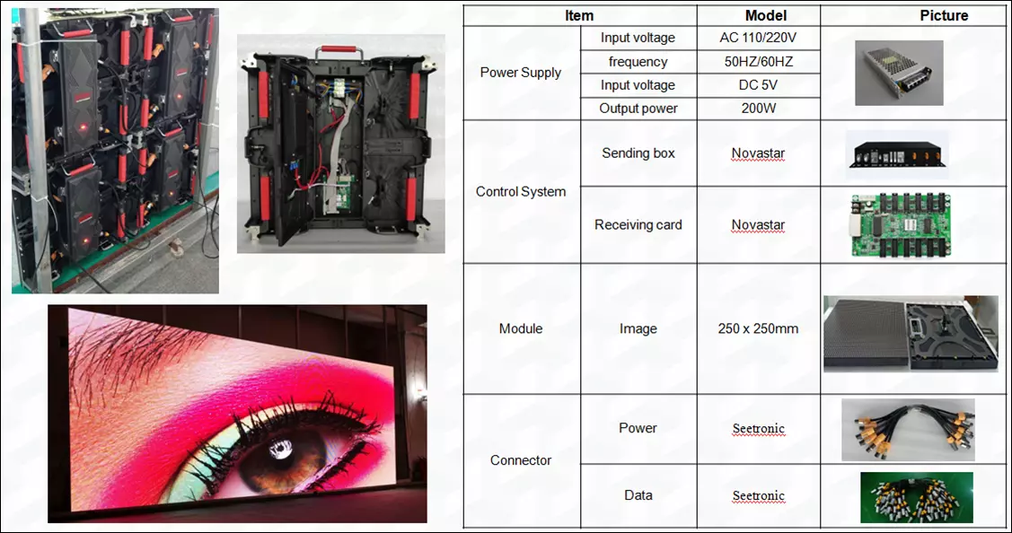 Stage Screen Video Wall Full Color Indoor Outdoor Rental LED Display P2.6 P2.9 P3.91 P4.81 P5.95 P6.25