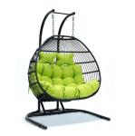 Black Indoor Hammock Camping Chair Stand High Performance