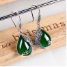 Buy cheap Thai Sterling Silver Green Chalcedony Drop Retro Earrings (E170619GREEN) from wholesalers