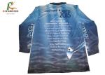 Long Sleeve Sports Printed Polo Shirts For Men 100 Percent Polyester Fishing