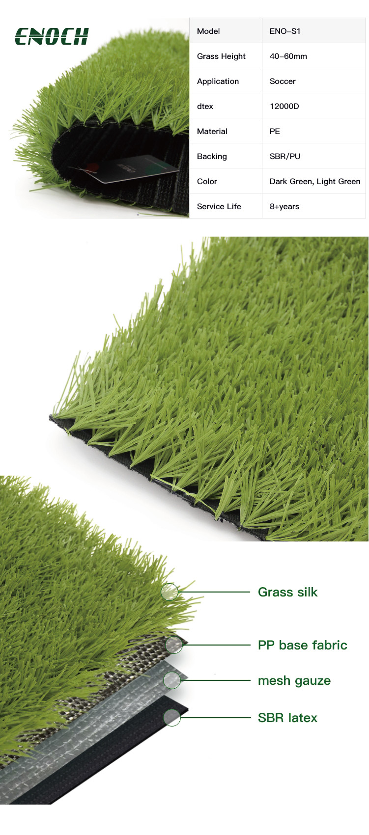Weather Resistant Realistic Synthetic Turf for Soccer Stadiums High Performance Natural Looking Artificial Football Grass
