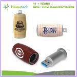 Wood Color USB Flash Drive 8GB-256GB Wine Bucket Shape with USB 2.0/3.0