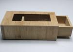 Custom Logo Natural Color Type Bamboo Gift Box With Clear Glass Top Window