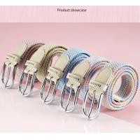 Buy cheap 3.0cm Width Women Fabric Leather Web Belt 110cm 115cm 120cm 125cm product