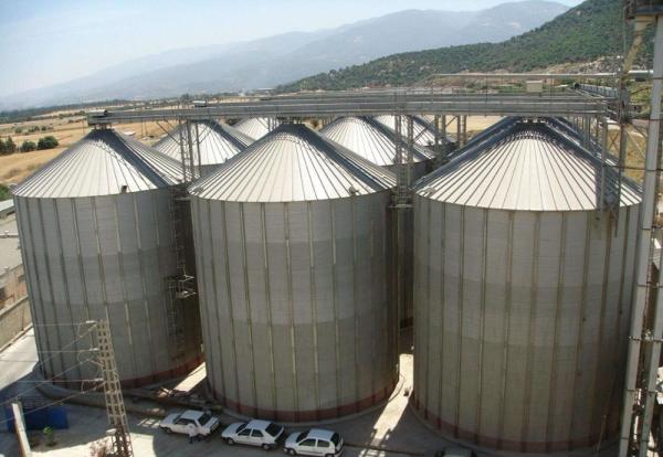 Buy cheap Thermal Insulation Metal Silos For Grain Storage Public Drain Area Suppport from wholesalers