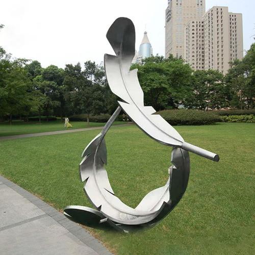 Buy cheap Creative 200 Cm High Garden Feather Decorative Matte Metal Sculpture from wholesalers