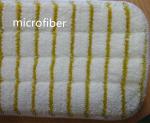 Yellow Woven Coral Microfiber Wet Mop Pads Velvet Super Thick Nylon Self