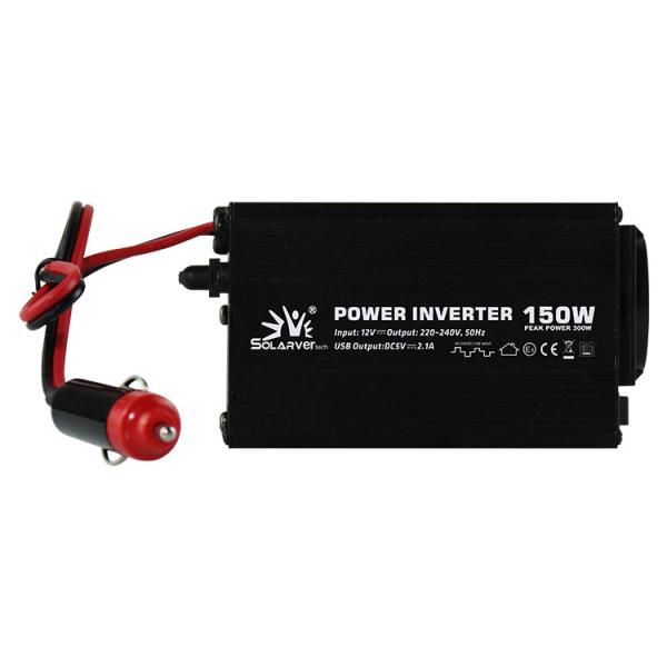 Portable Aluminum 150w Sine Wave Inverter , Multifunctional Power Inverter For