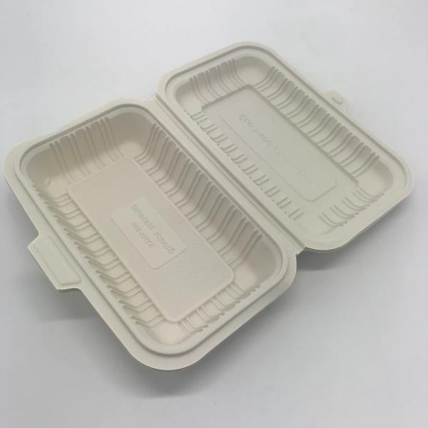 Buy cheap corn starch lunch box with lid take-away packaging box disposable fast food box wholesale from wholesalers
