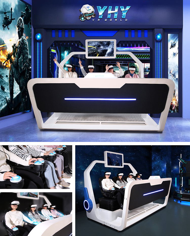 4 Seats Game VR Simulator Amusement Park Interactive VR Game With 3D Glasses