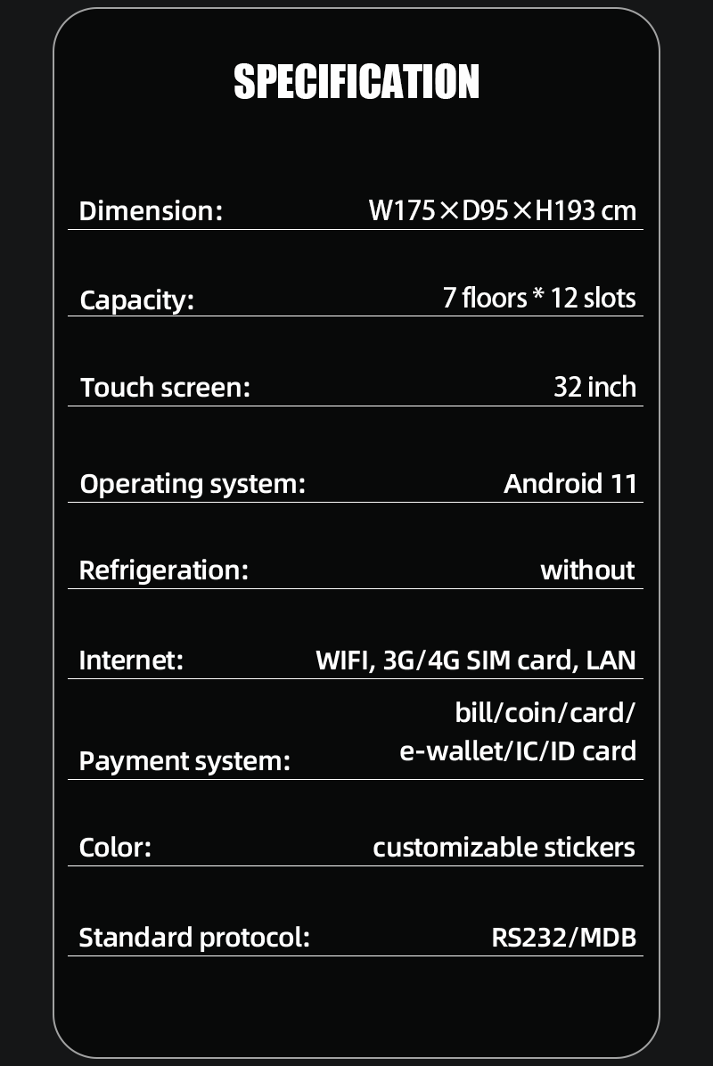 Smart 3C Vending Machine with Transparent Lockers for Better Product Display