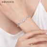 Buy cheap 6.2g 0.21m Sterling Silver Jewelry Bracelets Inlaid Geometric 925 Blue Topaz Bracelet from wholesalers